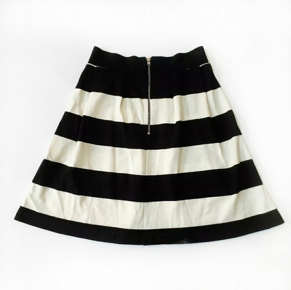 French Connection Black White Striped Skirt - Picture 7 of 7